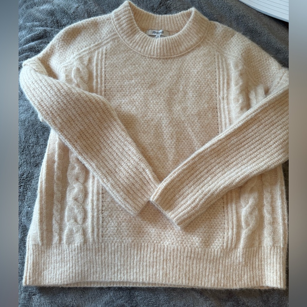 Madewell Havener Cable Pullover Sweater